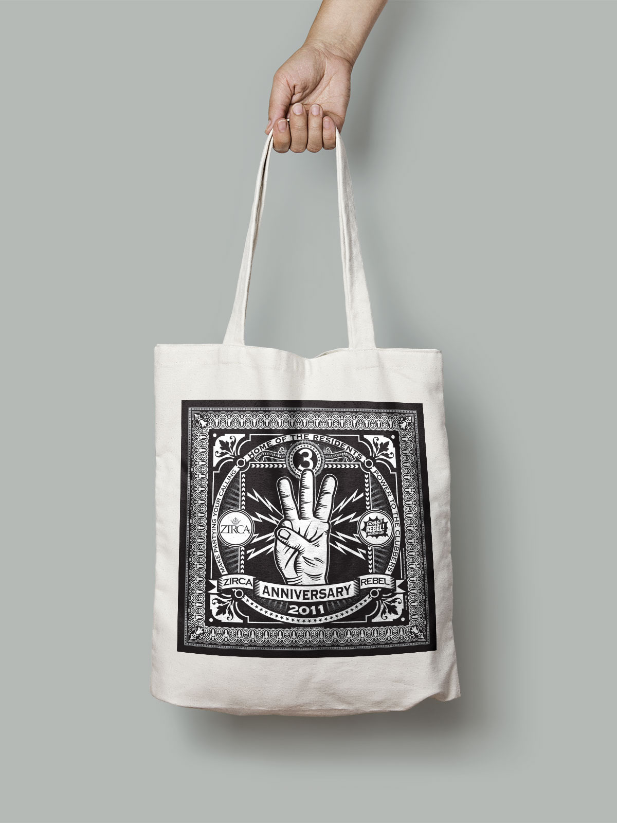 A totebag was produced to be given away as a special doorgift for the event.