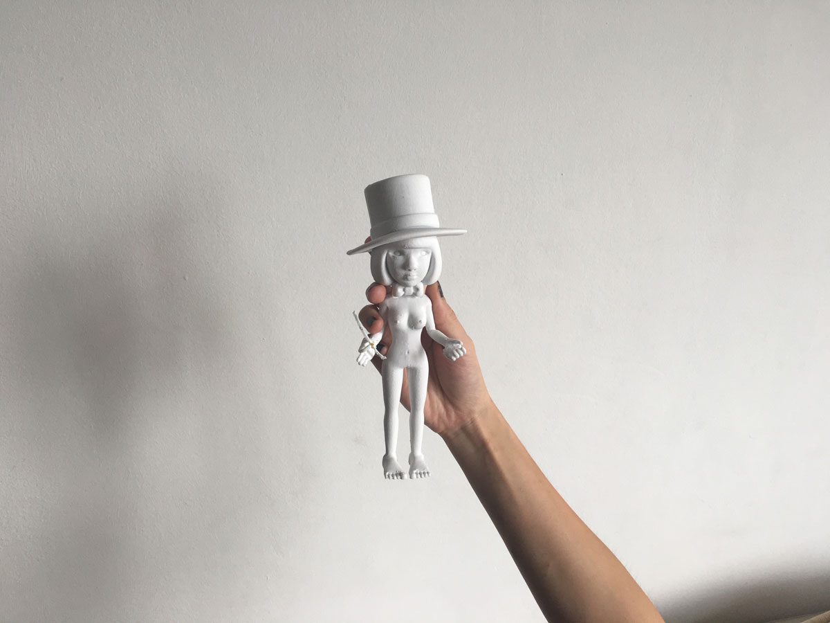 3D printed prototype of Ava the Magician in PLA material